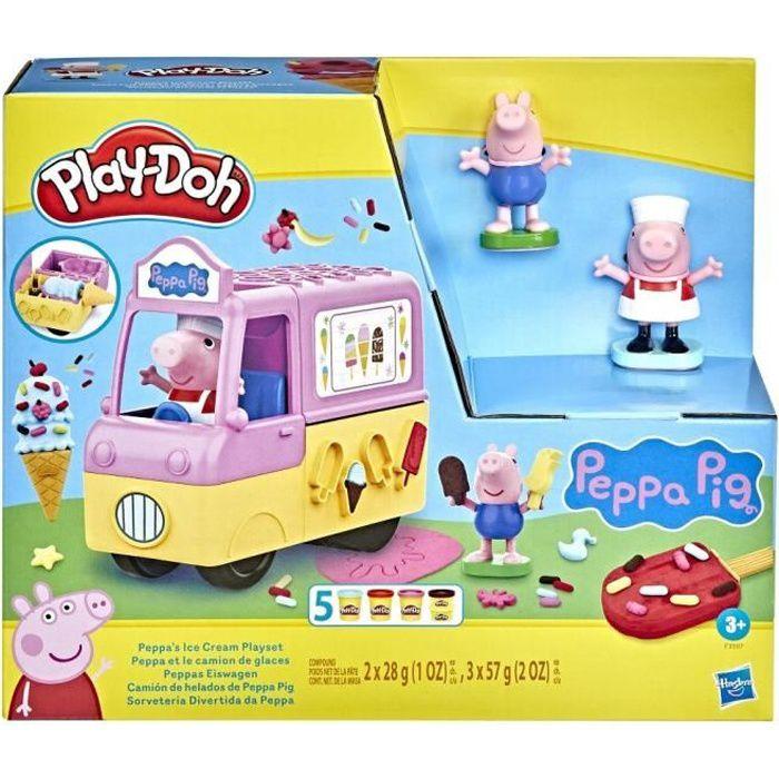 Play-Doh Peppa und der Eiswagen, Figuren Peppa und George, 5 Dosen Knete, ab 3 Jahren