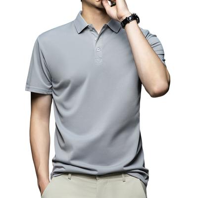 New Arrival Men's Fashion Solid Short Sleeve Polo Shirt Summer Breathable Comfortable Turn Down Collar Tops