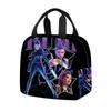 Borsa Termica per Pranzo Stile Cartone Animato Ispirata al K-Pop con Manico Pieghevole Raffreddatore Termico Bambini Adolescenti Rivestimento in Foglio di Alluminio