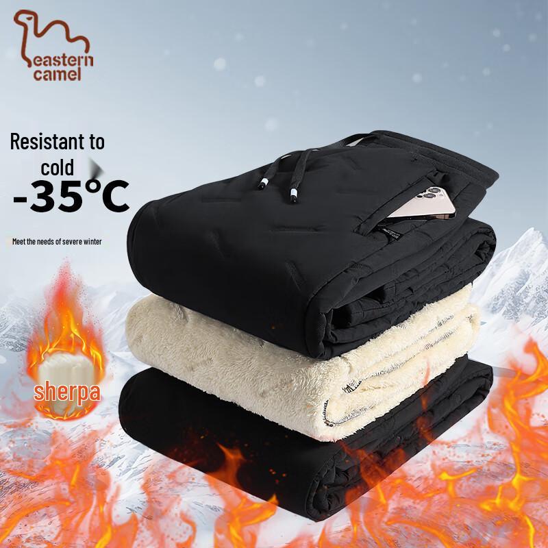 

EASTERN CAMEL Мужские зимние повседневные спортивные брюки на подкладке из овечьей шерсти 7XL