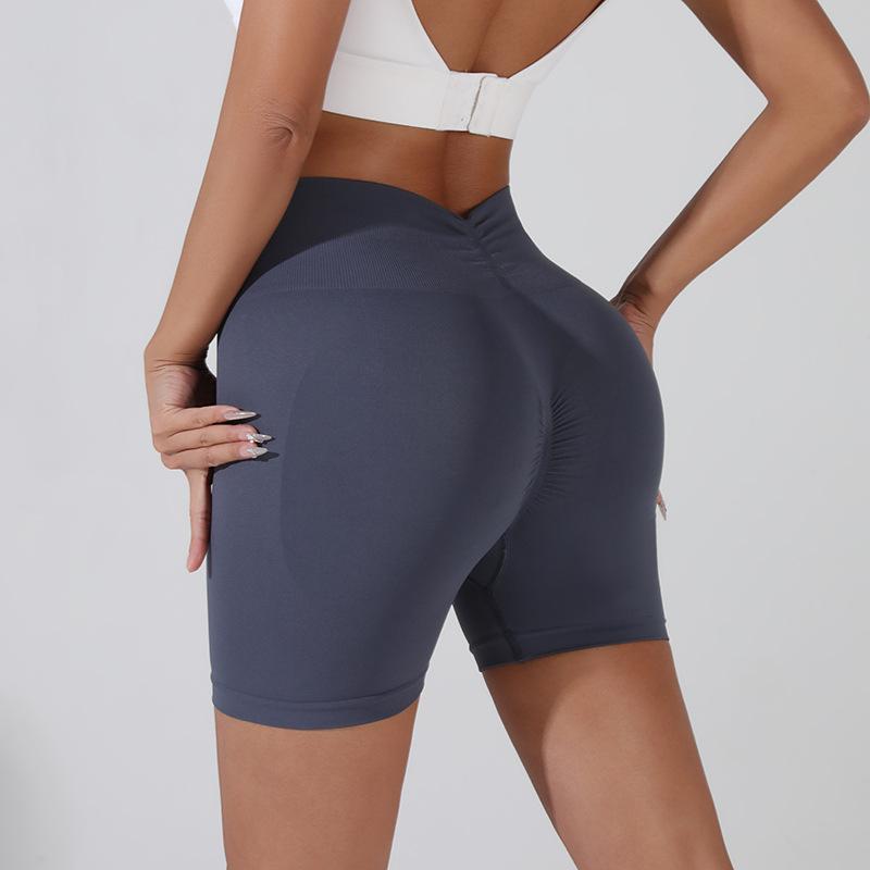 Peach Hip Lifting Sports Shorts Women High Waist and Waist Tightening Slimming Running Hip Speed Drying Three Point Tight Pants