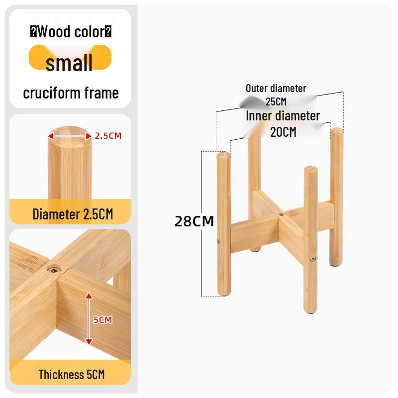Cross-Shaped Floor Flower Stand - Succulent & Bonsai Display Rack for Living Room or Balcony
