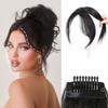 XINRAN 2PCS Synthetic Clip in Bangs Front Side Bangs Extension Adjustable Natural Look Fashion Hairpiece For Women Daily Wear