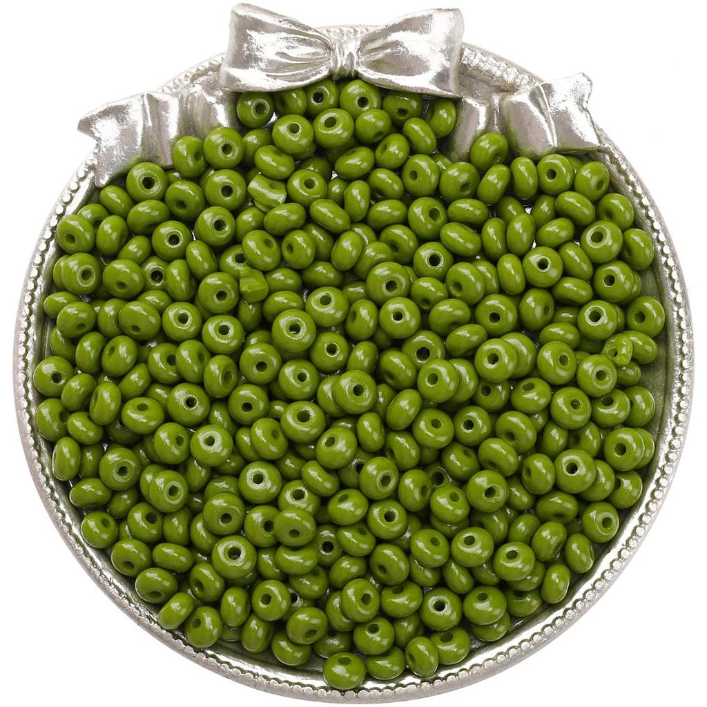 60 Stück Flaschenglasperlen Charm Ölgemälde Abacus Tschechische Perlen Seed Spacer Perlen für die Schmuckherstellung Zubehör