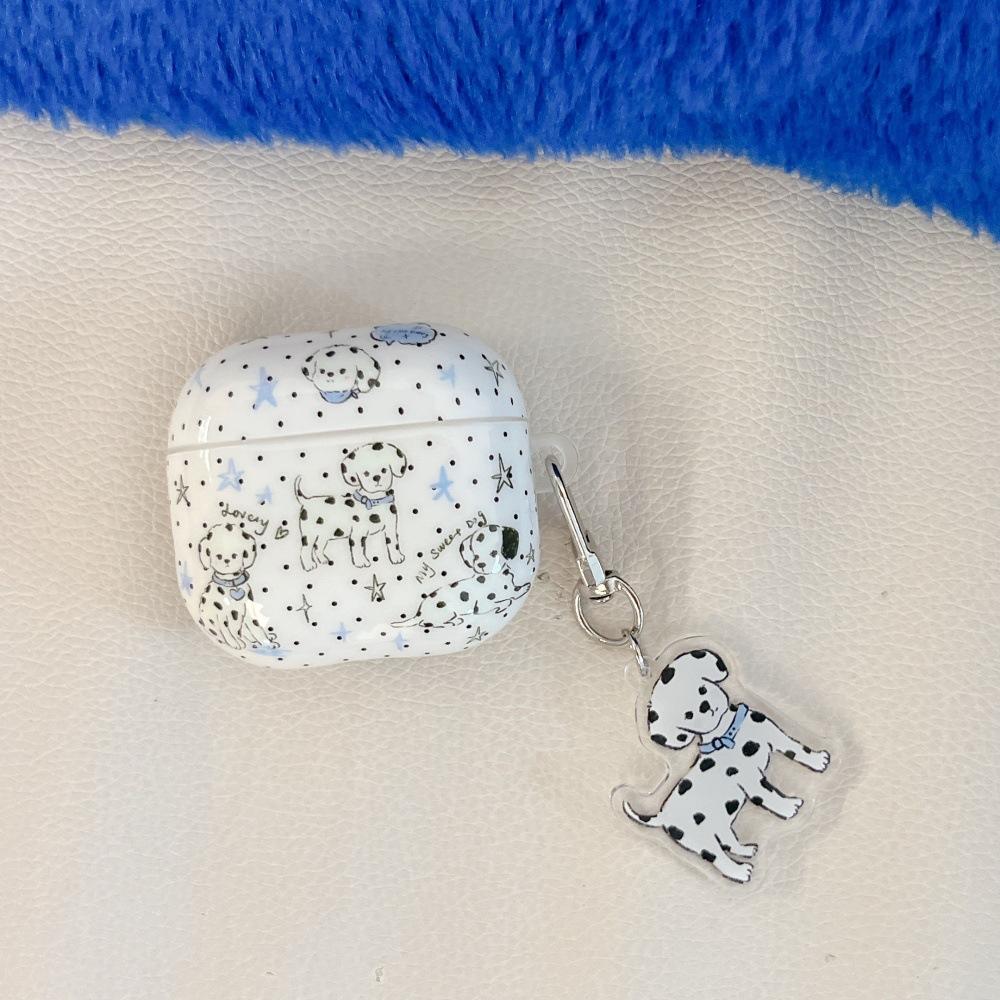 Graffiti hand-painted speckled dog earphone cover for Apple AirPods 1 /1 generation creative Bluetooth case PRO1/PRO