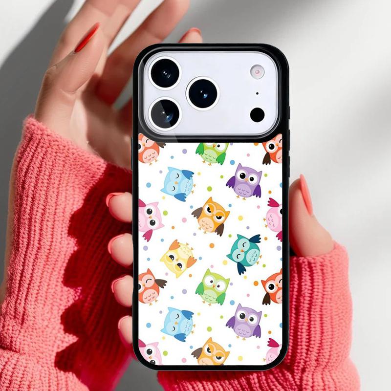 

Owl Cute lovers Kawaii Cartoon Phone Case for iPhone 17 Air 16e 15 14 13 Pro Max Back Cover for 12 11 Pro Coque iPhone 16 Pro
