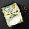 Fine Bone China Coffee Cup Set Porcelain Saucers European Style Luxury Afternoon Tea Set Home Kitchen Dining Wedding Gift Box