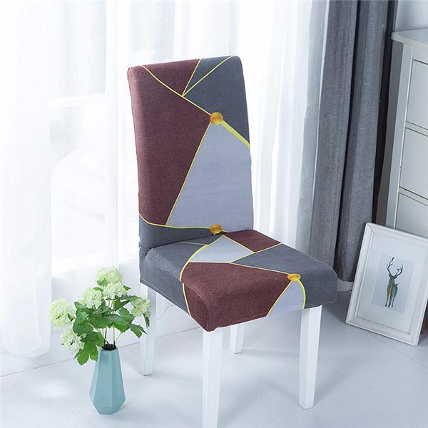 Spandex Chair Covers Elastic Geometric Dining Chair Slipcover Case Stretch Seat Cover For Wedding El Banquet Dining Room