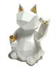 Natura Style Maneki-neko (Lucky Cat) Figurine, Stylish Nordic Style Decor (Small, White)