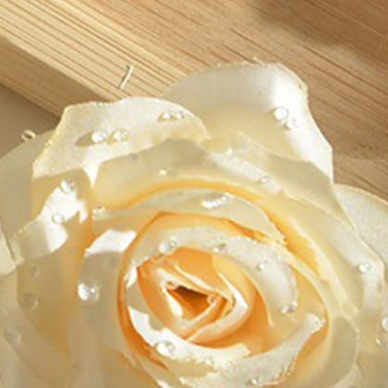 6 Stück künstliche Tautropfen-Rose Real Touch Kunstseide Rosenblütenköpfe für DIY Hochzeitssträuße Party Heimdekoration