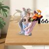 Modern Dekorativ Konstgjord Blomsterkruka Flickstatyetter Inredning Hemma Hartsdekorationer Hushåll Skrivbordskruka
