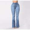 High Waist Stretch Wide Leg Jeans Women Comfortable Office Casual Trousers Slim Fit Flared Denim Pants