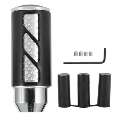 Universal Gear Shifter Shift Knob Headball Aluminum Alloy with 3 Adapters for CarBlack