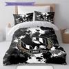 Set Biancheria da Letto con Fantasia Collingwood Magpies Copripiumino Federa Decorazione per la Casa Regalo (1 * copripiumino + 2 * federa, senza nucleo)