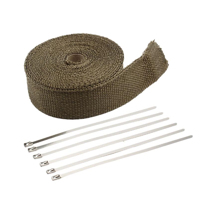Nastro Termico per Scarico Moto Avvolgimento Tubo Acqua Calda Auto Universale 5cm 5m Scudi Rotolo Isolante Parti Modificate Motocross