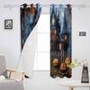 Halloween Castle Pumpkin Retro House Blackout Curtains For Living Room Bedroom Window Treatment Blinds Drapes