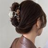 Korean Round Beads High-quality Disc Hair Grab Clip High-end Design Sense Internet Celebrity Hairpin Elegant Shark Clip Hair Accessories