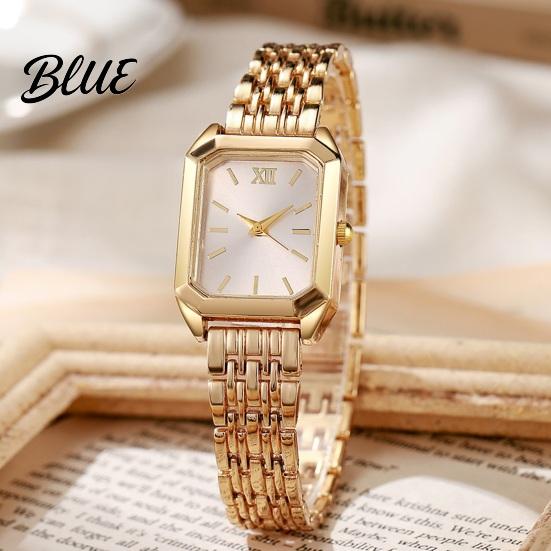 Gold Plated Watch for Women Ladies Light Luxury Style Square