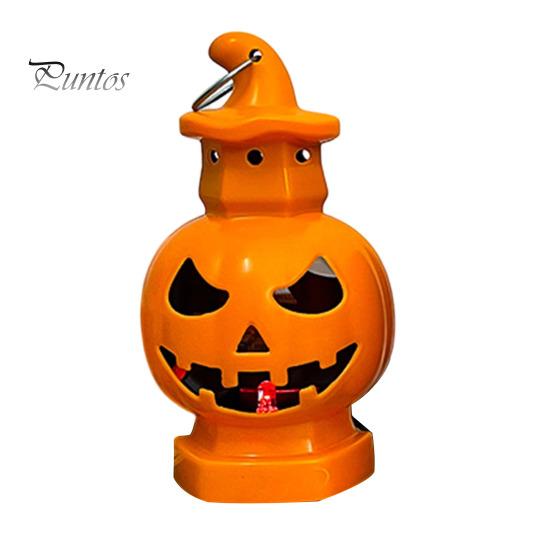 Safe Indoor Pumpkin Light Halloween Castle Lantern, Handheld Glowing Jack O Lantern Lamp for Kids, Spooky Party Decoration Prop, Night Toy Warm White