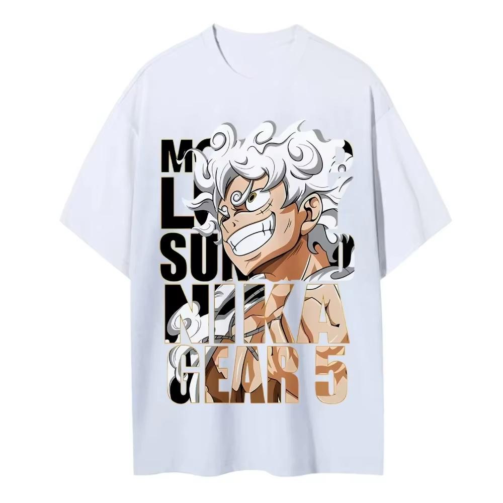 2026 One Piece Mens and Womens Tshirt Shanks Japanese Anime Punk Tee Summer Spring Boys Short Sleeves Parentchild Outfits