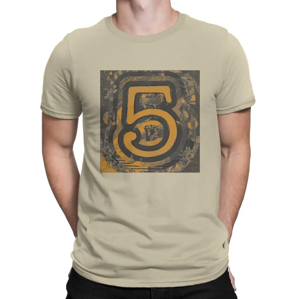 5 Music Fun T-Shirt for Men E-Ed Sheeran Novelty Cotton Tee Shirt Round Collar Short Sleeve T Shirts Original Clothing