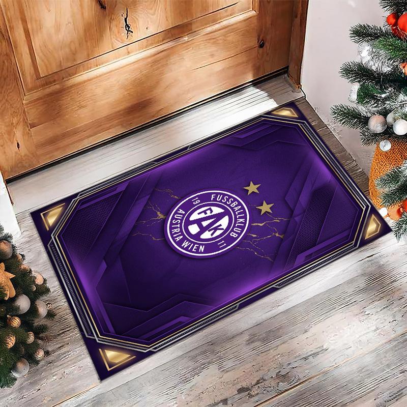 Austria Wien FC Soccer Football Pattern Soft Area Rug Non Slip Indoor Floor Carpet Sports Decor Mat for Bedroom