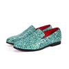 Fashion All-match Male Slip on Flats New Personality Stylish Moccasins Punk Style Low Heeled Loafers Shiny Men Casual Walking Shoes