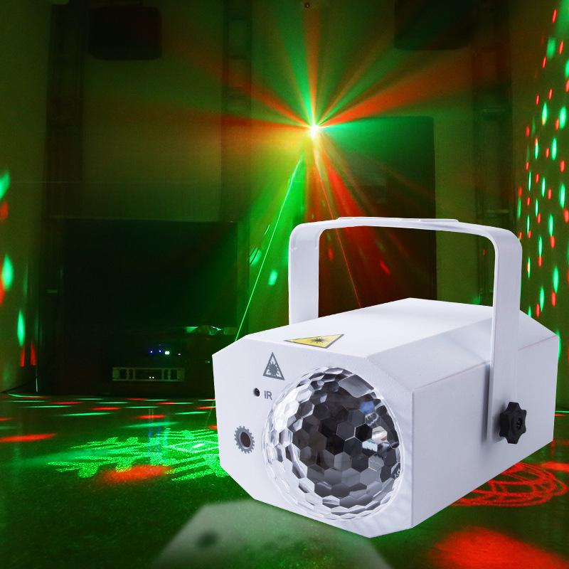 Colorful Voice-Controlled Rotating Stage Lights - LED Magic Ball & Laser