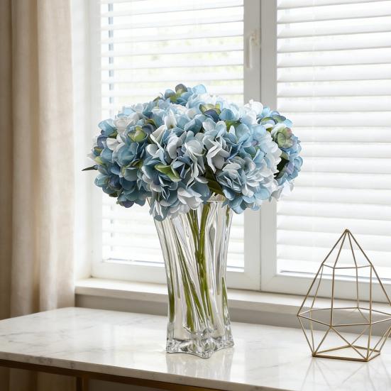 14,5 Zoll Große Künstliche Hortensienblume mit Langem Stiel Real Touch Hortensien Künstliche Blumen für Heimparty-Dekoration Florale Arrangements Hochzeits-Tischdekoration