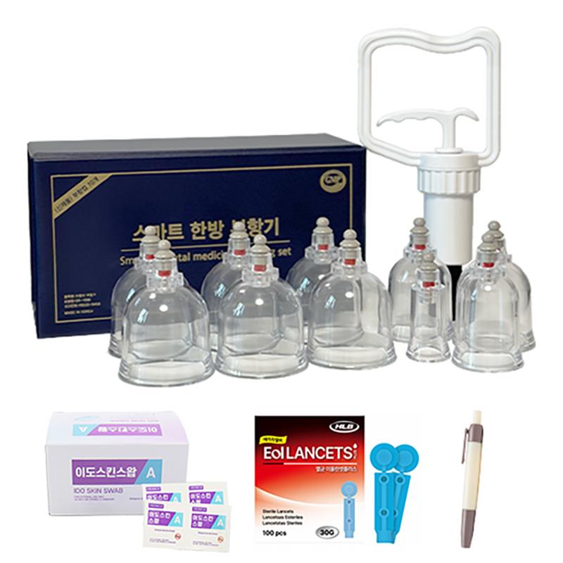 Smart Oriental Medicine Cupping Set 10 Cups + Bonus Kit, Korean