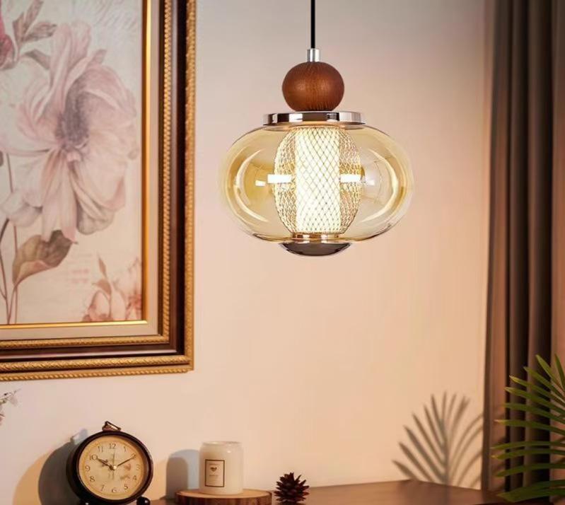 

Italian Light Luxury Chandelier - Retro Walnut Color for Living, Bedroom, or Dining Room Lighting 2025 Edition. Three-Color Light