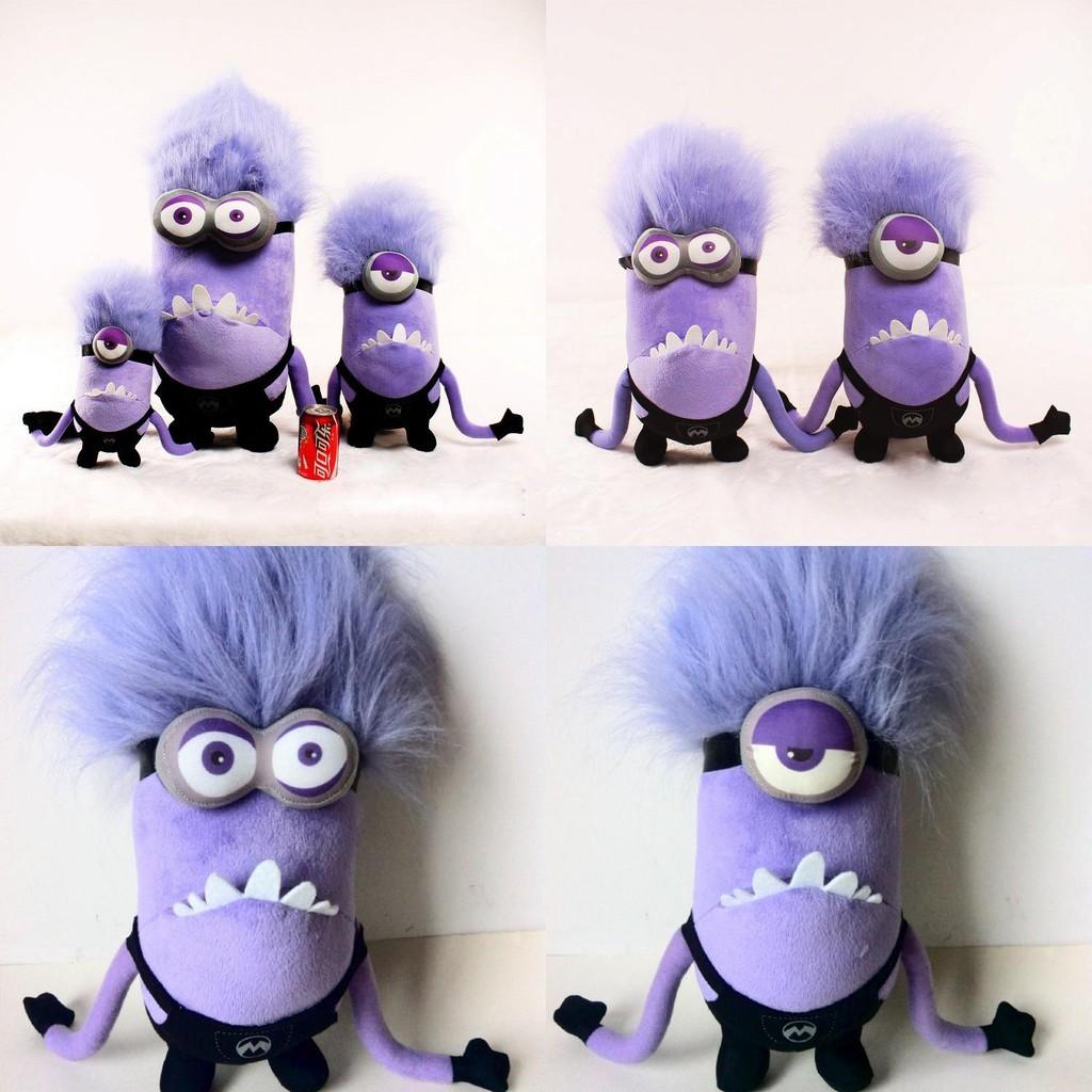 Despicable Me Purple Evil Minions Cartoon Plush Toy Doll For Room Decoration