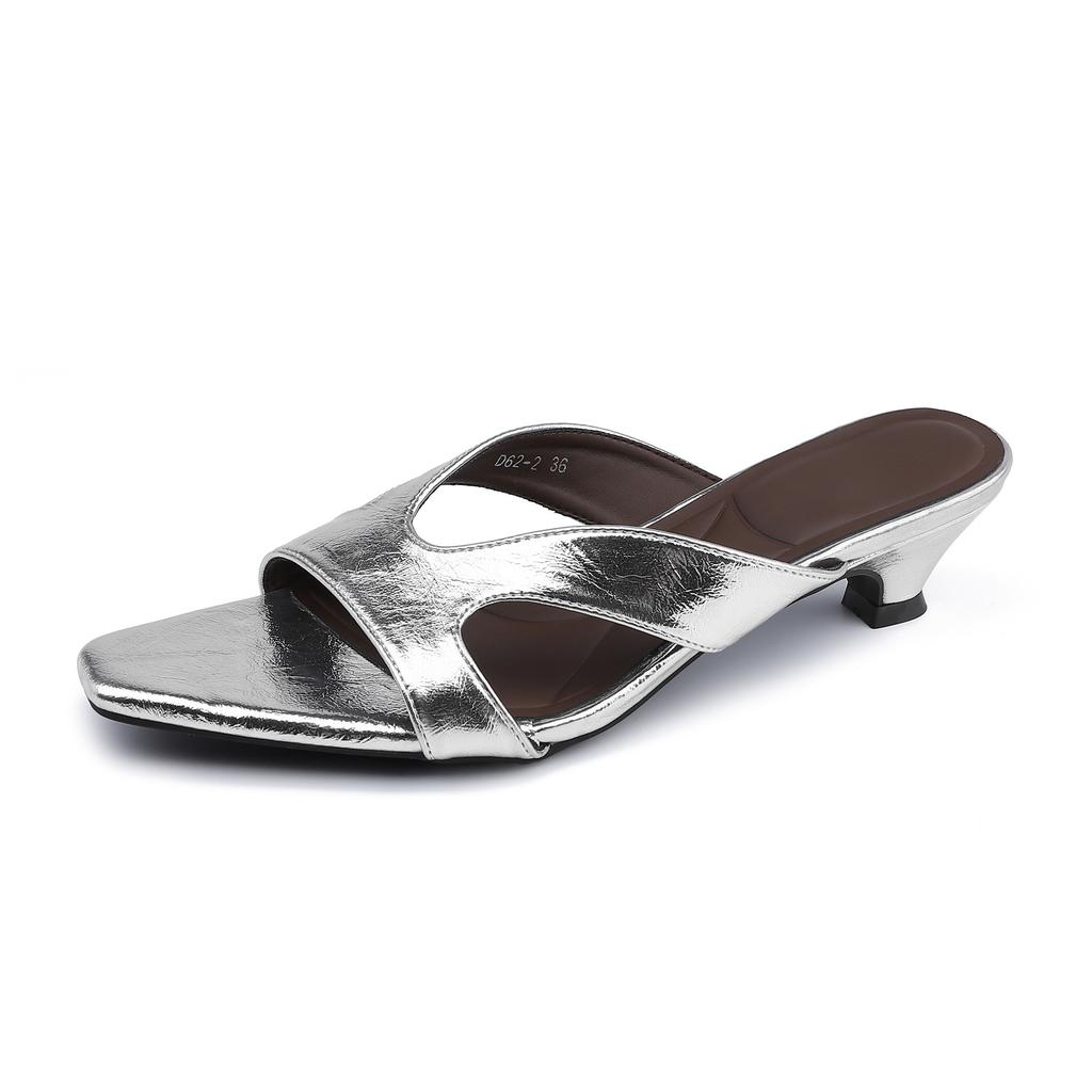 Hochhackige Sandalen Damen 2025 neue Modelle sind nicht fußmüde Französisch leichter Luxus coole Hausschuhe Damen tragen hochwertig Koreanische Hausschuhe Damen