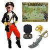 Formemory Pirate Cosplay Costume for Caribbean Pirate Halloween Costume Pirates of the Caribbean Party Halloween Costume Kids, Set, (XL)