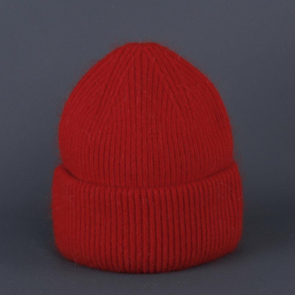 

Шапки из меха кролика, мягкая, теплая, пушистая зимняя шапка для женщин, вязаная шапка из ангоры, шапки-чепчики для женщин, женская вязаная шапка 55cm-60cm