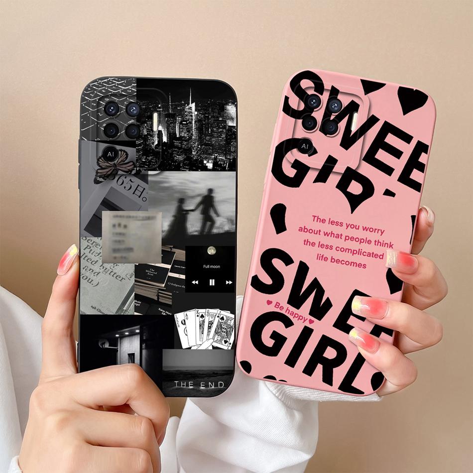 For Oppo Reno 5F 5 Lite 5Z 5K Case Cute Design Full Protection Phone Housing For Oppo Reno5 5G Soft Liquid Silicone Back Covers