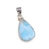 Pandantiv Natural Republic Larimar Piatră Prețioasă Argint Sterling Solid 925 1.25'' g8Y63