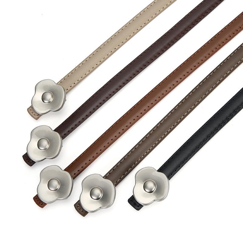 2026 Women's 1.5cm Thin Korean Style Casual Pants Belt - Simple and Versatile for Students