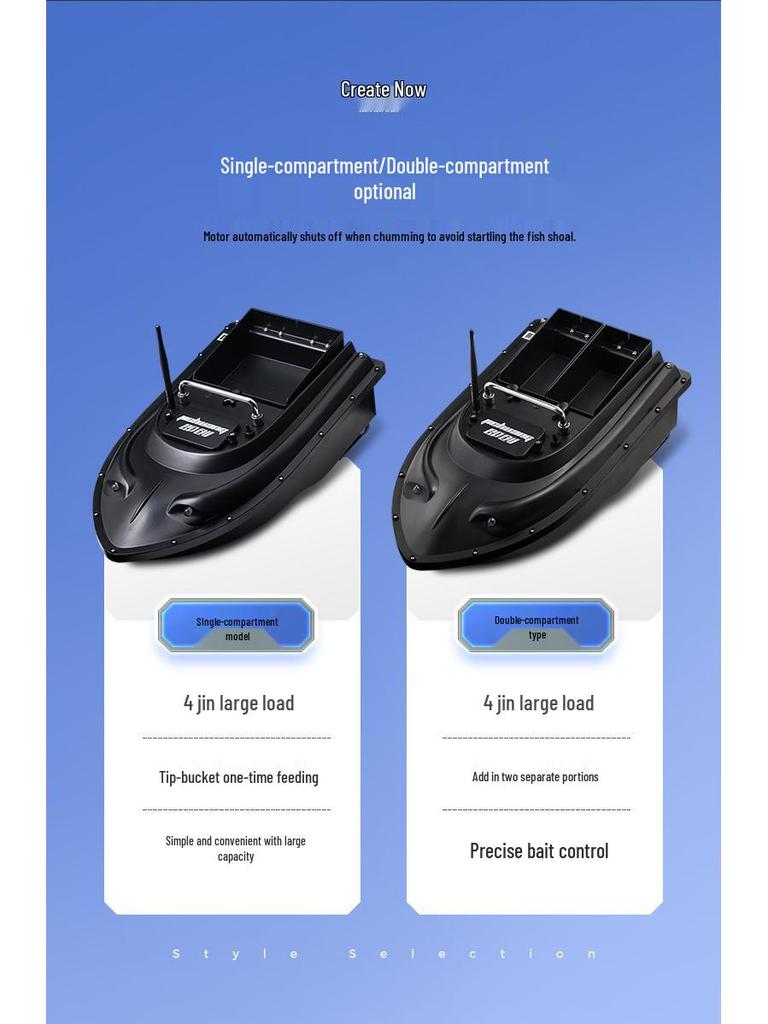 Enhanced Smart Bait Boat: High-Power Remote-Controlled Fishing Trolling Boat with Auto Speed, Hooks, and Anchoring