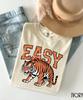 Comfort Colors Easy Tiger T-shirt,Oversized Retro Tiger Shirt,Funny Tiger Meme Shirt,Grunge Indie Boho Tee,Indie Hippie Festival Top