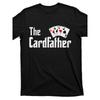 European Sizes Allseason Apparel Men's Retro "The Cardfather" Poker Graphic T-Shirt - Black Regular Fit Short Sleeve Tee
