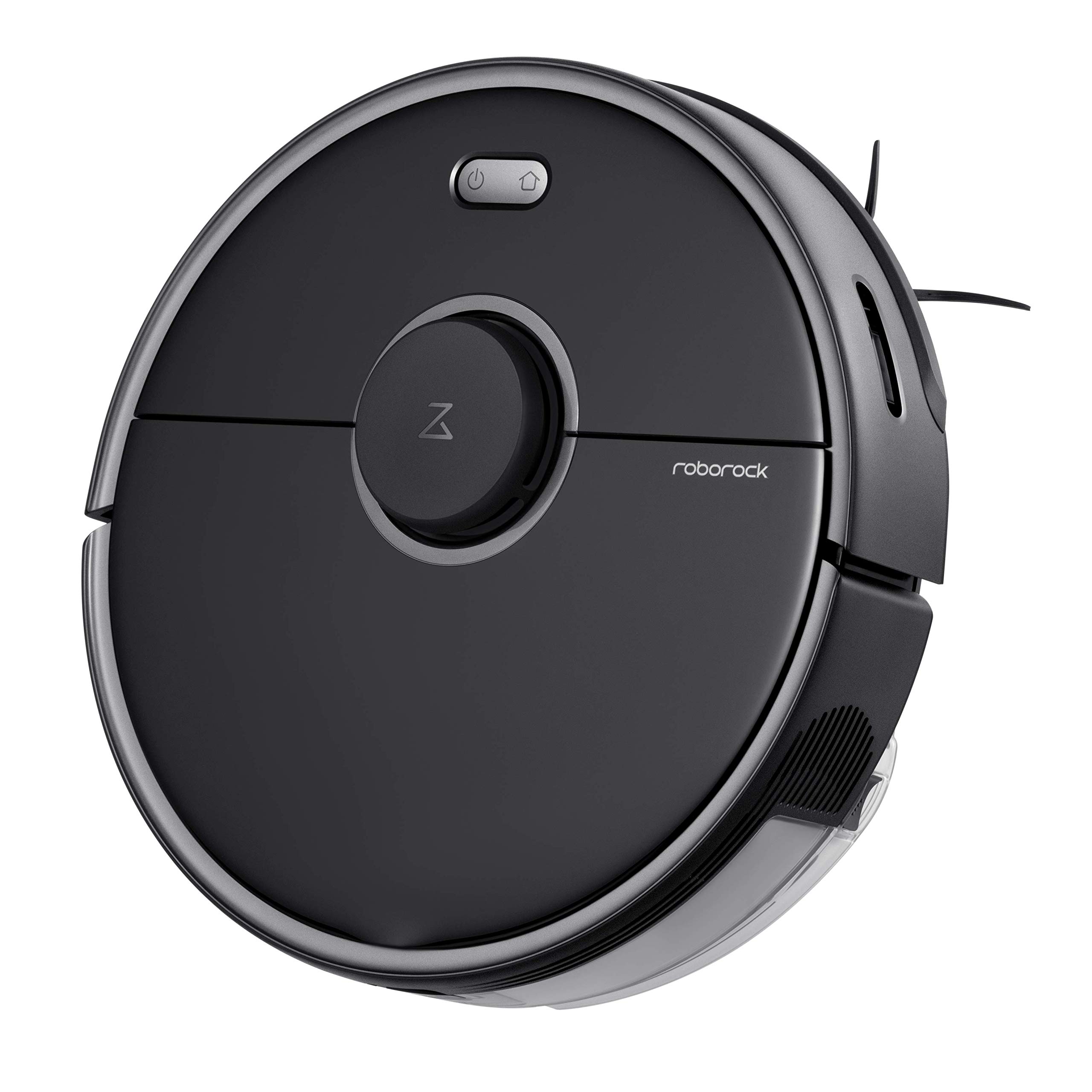 Aspirateur robot Roborock S5 Max Black Compatible avec les lingettes humides Capteur laser Aspiration puissante de 2000 Pa Fonctionnement continu silencieux de 180 minutes