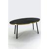 Coffee Table Ellipse Black Metal Leg Bendir Gold