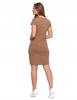Women's Cotton Tube Dress Above the Knee Comfortable Elegant MORAJ M BEIGE