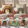Groundhog Day Punxsutawney Phil Cushion Cover Linen Cushion Cover Soft Decorative Case For Sofa Home Decor