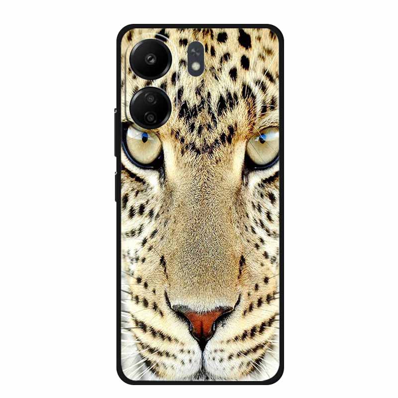Phone Cases for Redmi 13C 13R Soft Silicone TPU Cover for Xiaomi Redmi13 C R Animal Wolf Funda Vividly Lion Tiger Capa 13 C R