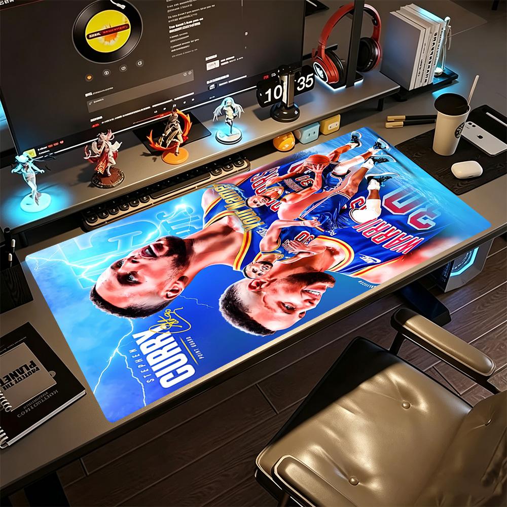 Golden State Curry Player Personalized Text Mouse Pad Keyboard Mat Computer Desk Keyboard Mat Non-Slip Rubber Bottom