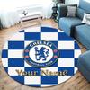 Chelsea F Custom Name Round Area Rug,Carpet Rug for Living Room Bedroom Sofa Playroom Decor,Non-slip Floor Mat