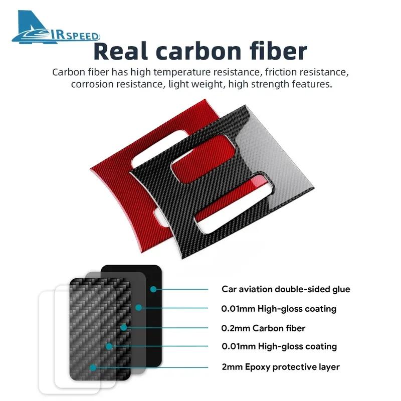 Car Central Control Gear Panel Accessories Real Soft Carbon Fiber Sticker LHD RHD For Chrysler 300 300C 2011 2012 2013 2014