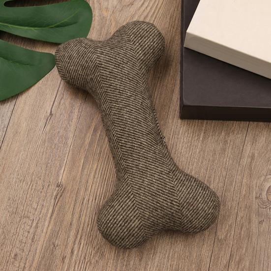 Giocattolo per Cani a Forma di Osso Morbido Riempito di Cotone Resistente al Morso con Suono Integrato Giocattolo Elastico da Masticare per Cani